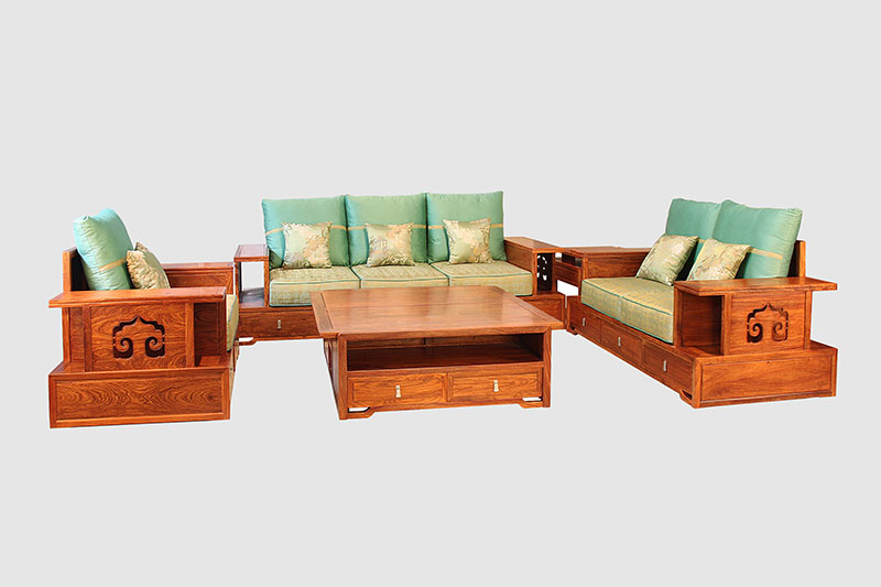 平武中式实木沙发简直太美了
